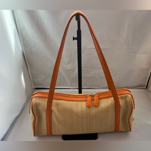 Preston & York Handbags - Preston & York Orange and Tan Shoulder Bag